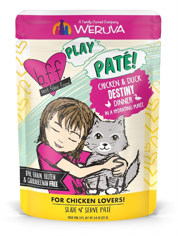 Weruva BFF Play Pate Lovers Chicken Duck Destiny Wet Cat Food Pouch