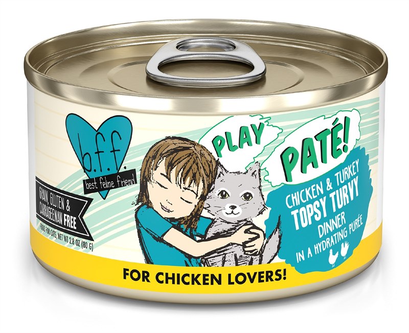 Weruva BFF Play Pate Lovers Chicken Turkey Topsy Turvy Wet Cat Food