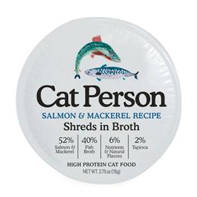 Weruva Cat Person Shreds Broth Salmon Mackerel Cup