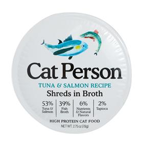 Weruva Cat Person Shreds Broth Tuna Salmon Cup