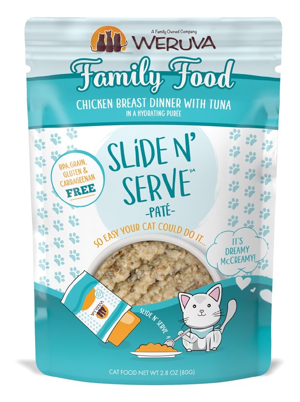 Weruva Family Food Chicken Breast with Tuna Dinner Slide N Serve Cat Pate Pouch