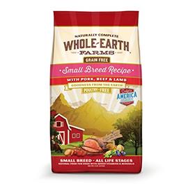 Whole Earth Farms Grain Free Small Breed Pork Beef and Lamb Recipe