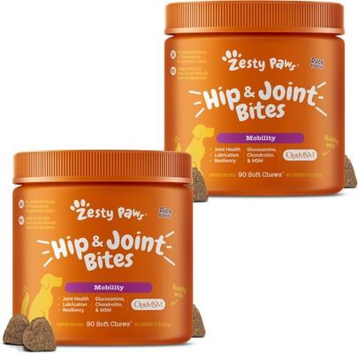 Zesty Paws Core Elements Mobility Bites for Dogs Functional Supplement for Hip and Joints